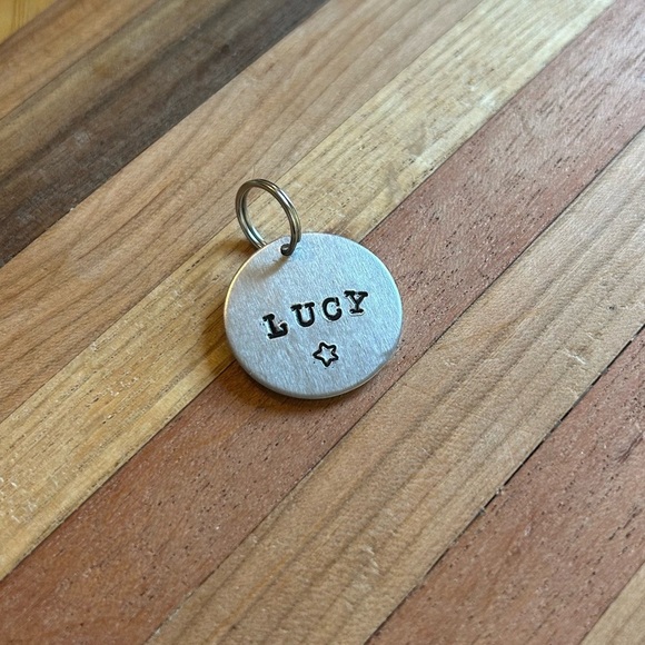 *PERSONALIZED* Hand Stamped Custom Dog Name Tag - Picture 2 of 7